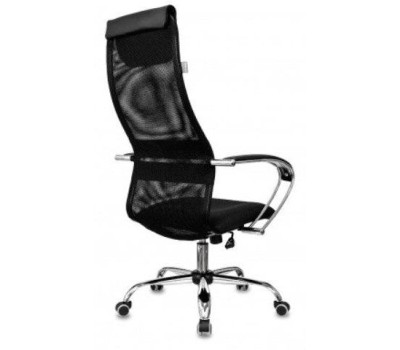 Кресло компьютерное БЮРОКРАТ Кресло руководителя CH-607SL черный TW-01 Neo Black сетка/ткань с подголов. крестов. металл хром