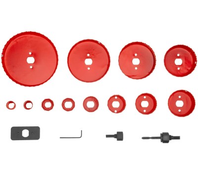 Набор коронок MATRIX Набор кольцевых пил по дереву, 19-127 мм, 12 предм.//