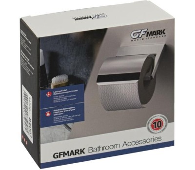 Аксессуары для ванной комнаты GFMARK 84002 Держатель туалетной бумаги без экрана, на квадратном основании, цвет ХРОМ
