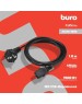 BURO Кабель питания AN23-1000, IEC C13 (прямой) - Евровилка (угловой), 1.8м, черный