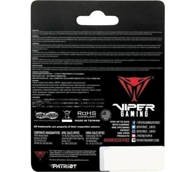 Оперативная память PATRIOT Оперативная память Viper Steel PVS432G266C8S DDR4 - 1x 32ГБ 2666МГц, для ноутбуков (SO-DIMM), Ret