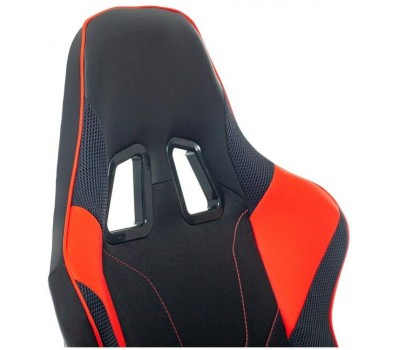 Кресло компьютерное игровое ZOMBIE Кресло игровое Thunder 1, ткань/экокожа, до 120кг, регулируемые 2D подлокотники, красный