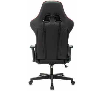 Кресло компьютерное игровое ZOMBIE Кресло игровое Thunder 1, ткань/экокожа, до 120кг, регулируемые 2D подлокотники, красный