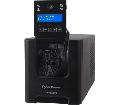 ИБП CYBERPOWER ИБП PR750ELCD {Line-Interactive, Tower, 750VA/675W USB/RS-232/EPO/SNMPslot (6 С13) 12В/7 Ач х 2}
