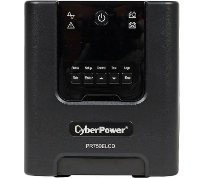 ИБП CYBERPOWER ИБП PR750ELCD {Line-Interactive, Tower, 750VA/675W USB/RS-232/EPO/SNMPslot (6 С13) 12В/7 Ач х 2}