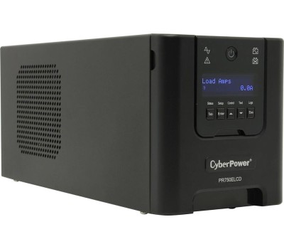 ИБП CYBERPOWER ИБП PR750ELCD {Line-Interactive, Tower, 750VA/675W USB/RS-232/EPO/SNMPslot (6 С13) 12В/7 Ач х 2}