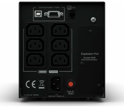 ИБП CYBERPOWER ИБП PR750ELCD {Line-Interactive, Tower, 750VA/675W USB/RS-232/EPO/SNMPslot (6 С13) 12В/7 Ач х 2}
