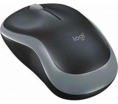 LOGITECH Мышь беспроводная M186, радио, оптическая, USB, 1000dpi, черный и серый [910-004131]