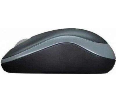 LOGITECH Мышь беспроводная M186, радио, оптическая, USB, 1000dpi, черный и серый [910-004131]