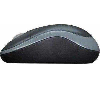 LOGITECH Мышь беспроводная M186, радио, оптическая, USB, 1000dpi, черный и серый [910-004131]