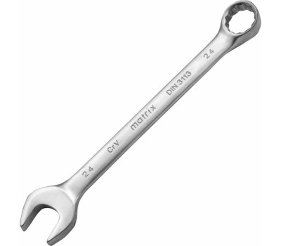 Комбинированный ключ MATRIX Ключ комбинированный, 24 мм, CrV, матовый хром 15119