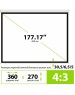 Экраны CACTUS Экран MotoExpert CS-PSME-360x270-WT, 360х270 см, 4:3, настенно-потолочный белый