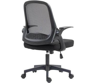 Кресло компьютерное CACTUS Кресло CS-MC212-BK, ткань, до 100кг, топ-ган, откидные подлокотники, черный