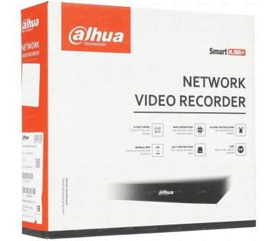 DAHUA DHI-NVR1104HS-S3/H 4-канальный IP-видеорегистратор 4K и H.265+, входящий поток до 80Мбит/с, 1 SATA III до 8Тбайт