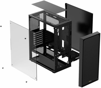 OCYPUS Корпус для ПК Case Gamma C50 BK mATX / win / black / no PSU / Tempered Glass
