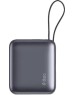 TTEC Внешний аккумулятор ReCharger Mini LCD 10000mAh USB-C PD 35W Powerbank со встроенным кабелем USB-C. Цвет: серый