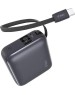 TTEC Внешний аккумулятор ReCharger Mini LCD 10000mAh USB-C PD 35W Powerbank со встроенным кабелем USB-C. Цвет: серый