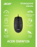 ACER Мышь OMW126 черный оптическая 1200dpi USB 3but (ZL.MCEEE.010)