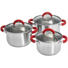 Набор кастрюль WEBBER BE-624/6 (2,2л,3,0л,4,0л)