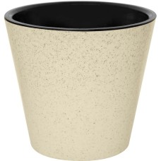 Горшок цветочный HOMVER Pepper D160мм, 1,6л с дренажной вставкой (светло-бежевый) 221606425/01