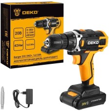 DEKO Аккумуляторная дрель-шуруповерт Banger 20V ONE+, 1x2.0Ач