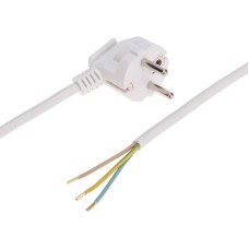 REXANT Шнур электрический с вилкой ПВС 3х1,0 мм² 5м белый