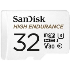 SANDISK Карта памяти microSDHC UHS-I U3 High Endurance 32 ГБ, 100 МБ/с, Class 10, SDSQQNR-032G-GN6IA, 1 шт., переходник SD