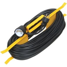 IEK Удлинитель силовой УР20, розеток 1шт, 2x0.75 кв.мм, 6A, 20м, ПВС, рамка пластиковая, черный [wkf20-06-01-20]