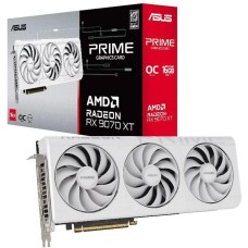 Видеокарта ASUS Видеокарта RX9070XT PRIME WHITE OC 16GB GDDR6 256bit 3xDP HDMI 3FAN RTL (PRIME-RX9070XT-O16G-WHITE)