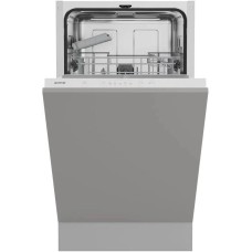 GORENJE Встраиваемая посудомоечная машина GV522E10WE, узкая, ширина 44.8см, полновстраиваемая, загрузка 9 комплектов, серебристый