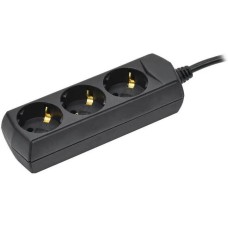 IEK Сетевой удлинитель У03 5м (3 розетки) черный (пакет ПЭ)