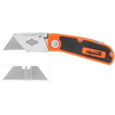 SPARTA Нож, 19 мм, складной, пластиковая двухкомпонентная рукоятка, сменное трапециевидное лезвие, 5 лезвий 78981