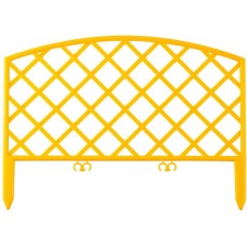 GRINDA Плетень, 24 х 320 см, желтый, 7 секций, декоративный забор (422207-Y)