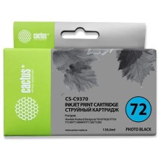 Картридж струйный CACTUS Картридж струйный CS-C9370 №72 фото черный (130мл) для HP DJ T610/T620/T770/T1100/T1100/T1120/T1200 с чипом