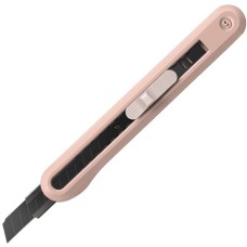 DELI Нож канцелярский ENS063PINK Nusign шир.лез.9мм выдвижное лезвие фиксатор усиленный сталь розовый