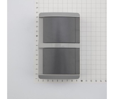 KRANZ (KR-78-0614) БЛОК ГОРИЗОНТАЛЬНЫЙ 2РОЗЕТКИ (КЕРАМИКА) INDUSTRIAL IP54 С ЗАЗЕМЛЕНИЕМ, О/У, СЕРЫЙ