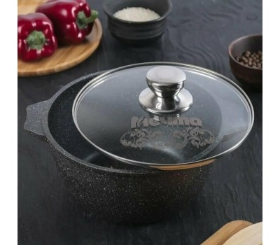 Кастрюля МЕЧТА 42802 Гранит black 2л