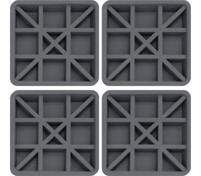 MULTIDOM Антивибрационные подставки для стиральных машин и холодильников. 4 шт. ПТ76-144