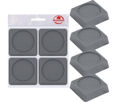 MULTIDOM Антивибрационные подставки для стиральных машин и холодильников. 4 шт. ПТ76-144
