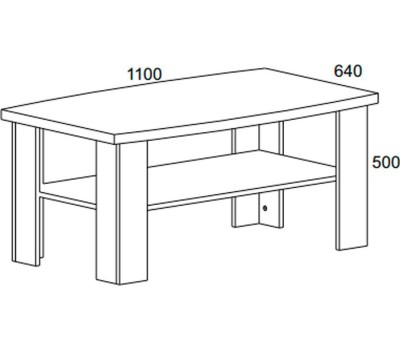Стол журнальный АНРЭКС OLIVIA Стол журнальный L цвет вудлайн крем