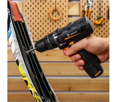 Дрель-шуруповерт ударная аккумуляторная DEKO GCD12DU, 12В, 1x1.5Ач 063-4039