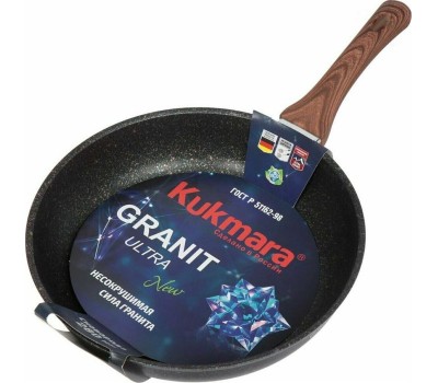 Сковорода KUKMARA сгг240а а/пр литая 24см Granit ultra blue