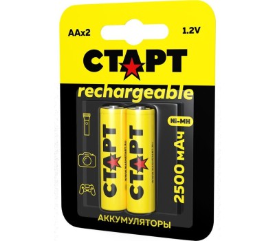 Аккумулятор СТАРТ (19341) HR6 AA 2500mAh Ni-MH BL2