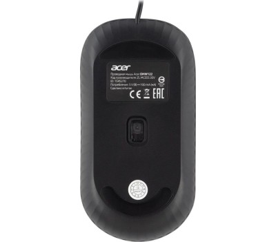 ACER Мышь OMW122 черный оптическая (1200dpi) USB (3but)