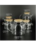POMIDORO POMI D'ORO P250088 Neri Чайник заварочный стеклянный с фильтром-пружиной и бамбуковой крышкой, 1200мл.