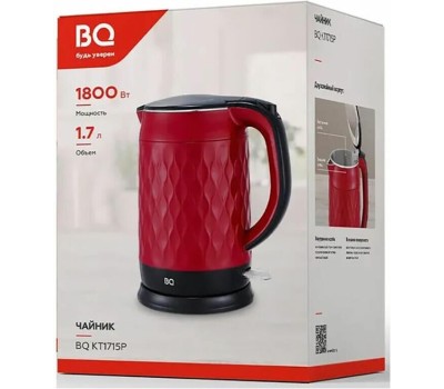 Чайник электрический BQ KT1715P Red-Black (1,7л. металл/пластик)