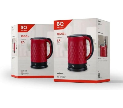 Чайник электрический BQ KT1715P Red-Black (1,7л. металл/пластик)