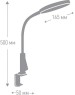 Camelion KD-837 C01 белый LED(Свет-к наст.,на струбц., 7Вт,230В,450лм,сенс.рег.ярк и цвет.темп,USB-5В,1А )