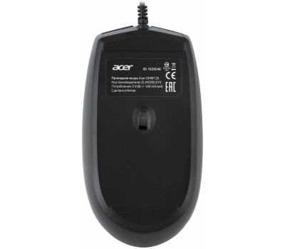 ACER Мышь OMW126 черный оптическая 1200dpi USB 3but (ZL.MCEEE.010)