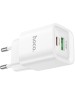 СЗУ HOCO (6942007630276) C147A 1USB+1Type-C 3.0A PD 20W+QC3.0 , White